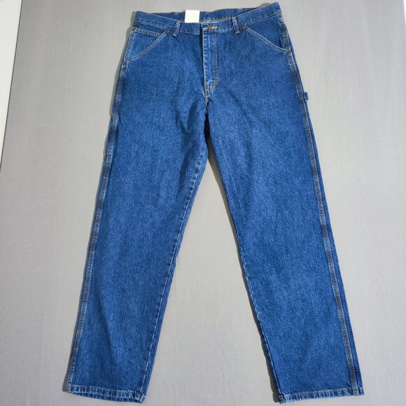 NWT Old Mill Carpenter Jeans men's size 36X32 stonewash denim blue colour - Picture 1 of 15